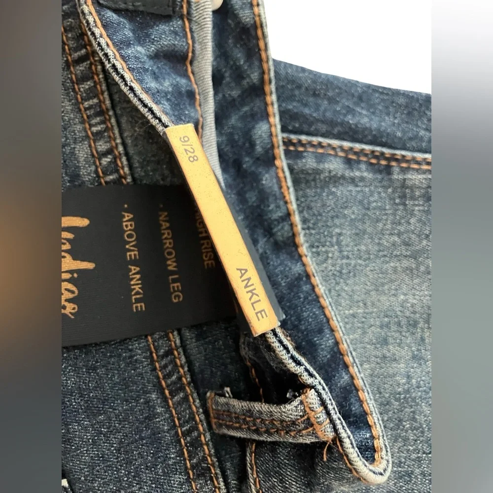 Indigo Rein High Rise Curvy Fit Narrow Leg Above Ankle Junior Blue Jean NWT 9/28